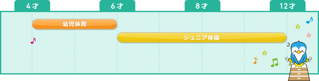 体操クラス／年齢別チャート